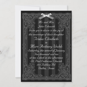 Black and White Wedding Invitation