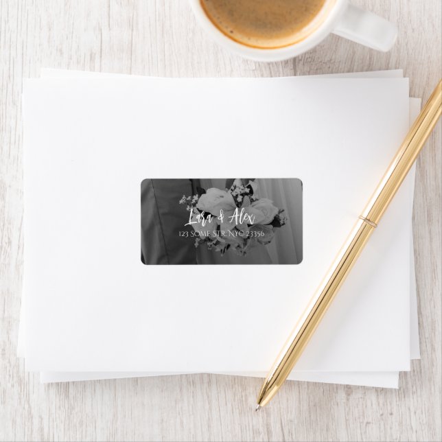 Black and White Wedding  Label (Insitu)