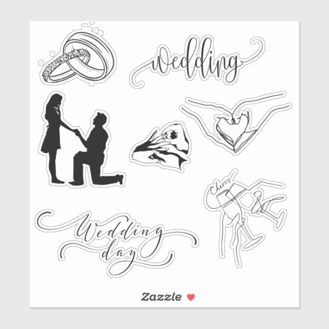 BLack and White Wedding Minimalist (Sheet)
