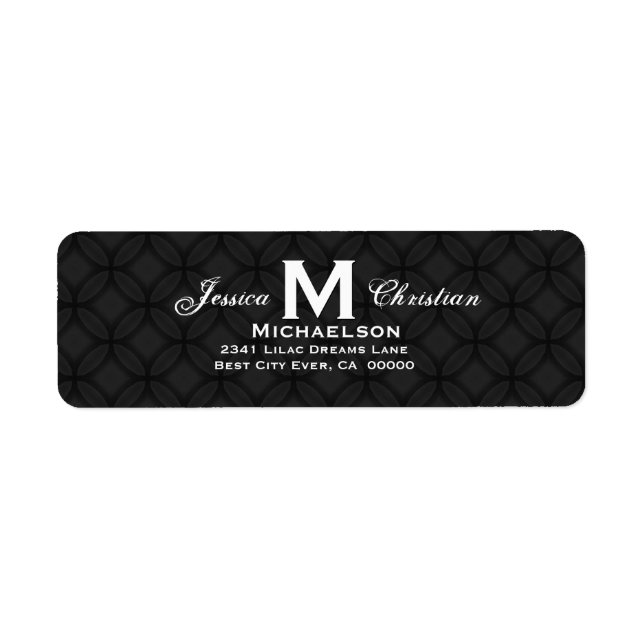 Black and White Wedding Monogram M Personalised 01 (Front)