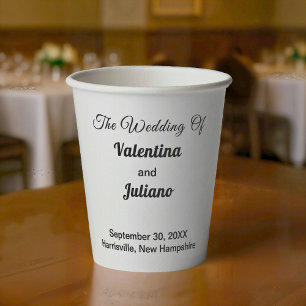Black and White Wedding Paper Cups
