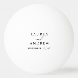 Black and White Wedding Personalised Ping Pong Ball