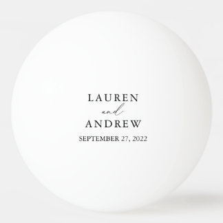 Black and White Wedding Personalised Ping Pong Ball