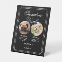 Black And White Wedding Pet Dog Signature Drinks