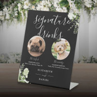 Black And White Wedding Pet Dog Signature Drinks