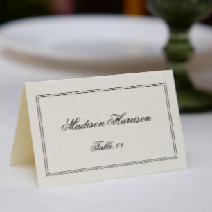 Black and White Wedding Place Card DIY