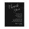Black and White Wedding Place Setting Thank You