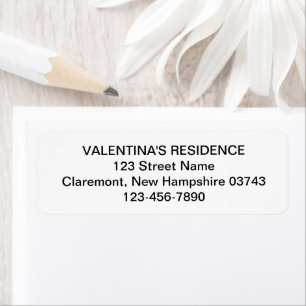 Black and White Wedding Return Address