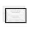 Black and White Wedding RSVP Card w/ Meal Choice