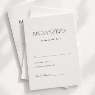 Black and White Wedding RSVP Enclosure Card