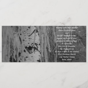 Black and White Weeping Birch Wedding Invitation