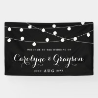 Black and White | Whimsical Fairy Lights Wedding