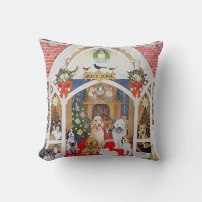 Black and white whiskers cushion (Front)