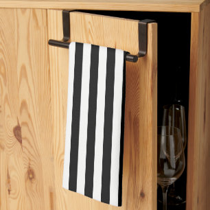 Black And White Wide Stripe Tea Towel