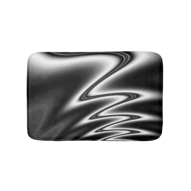 Black and White Wiggle Bath Mat (Front)