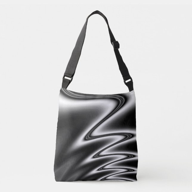 Black and White Wiggle Crossbody Bag (Front)