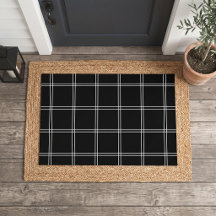 Black and White Windowpane Check