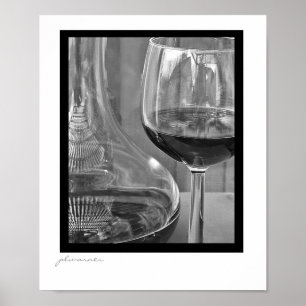 black and white wine two poster