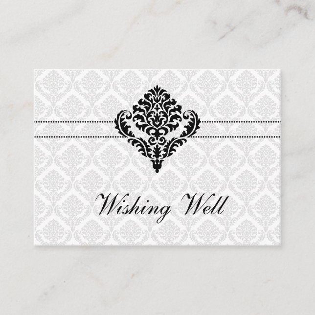 "black and white" wishing well cards (Front)