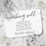 Black And White Wishing Well Wedding Enclosure Card<br><div class="desc">This elegant black and white wedding wishing well enclosure card can be personalised with your special message and names! Designed by Thisisnotme©</div>