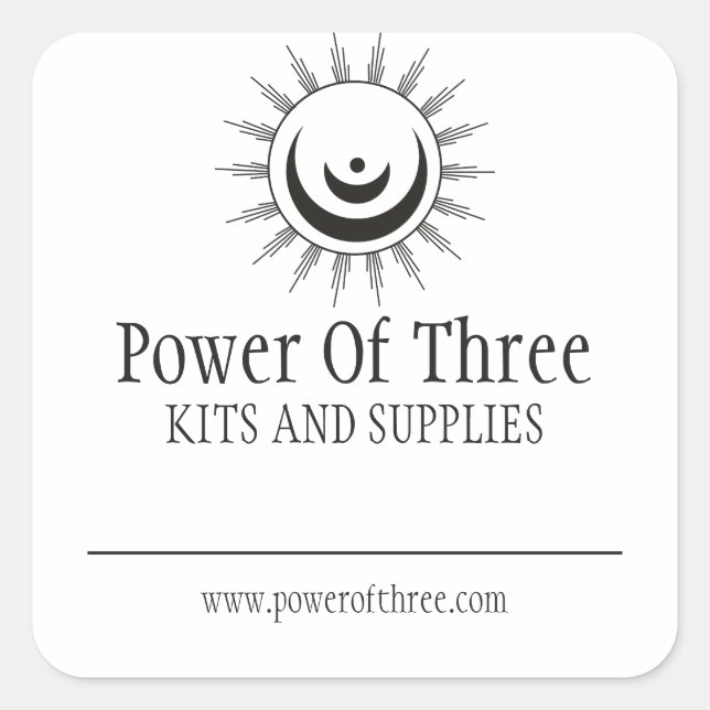 Black And White Witchcraft Supplies Product Labels (Front)