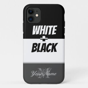 Black and White with an elegant Monogram! Case-Mat iPhone 11 Case
