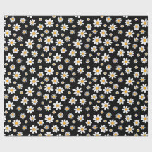 black and white with flowers