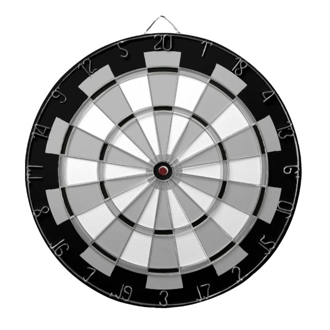 Black and White with Grey Stack Regulation  Dartboard (Front)