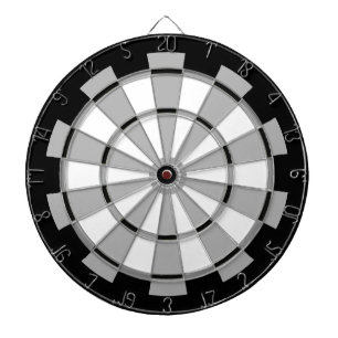 Black and White with Grey Stack Regulation Dartboard