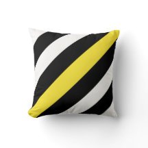 Black and white with yellow stripes