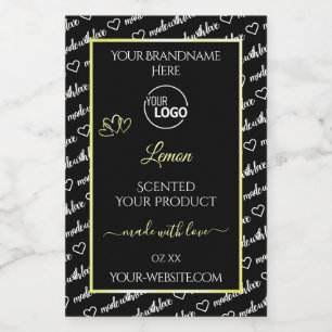 Black and White Word Art Cream Product Labels Logo