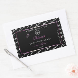 Black and White Word Art Purple Product Label Logo