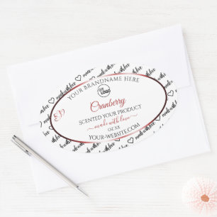 Black and White Word Cloud Logo Product Labels Red