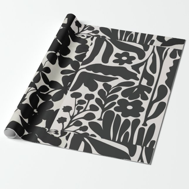 black and white wrapping paper (Unrolled)