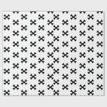 Black and White X Mark Wrapping Paper