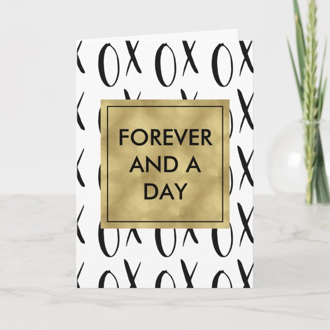 Black and White XOXO Forever Card (Front)