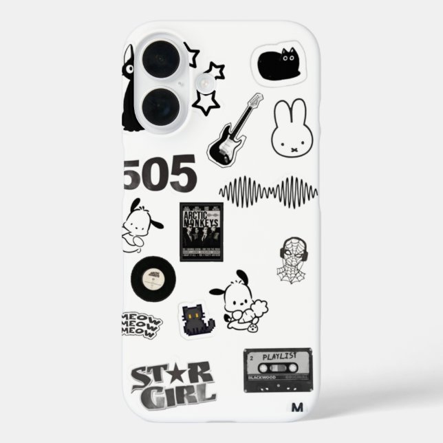 black and white y2k phone Case-Mate iPhone case (Back)