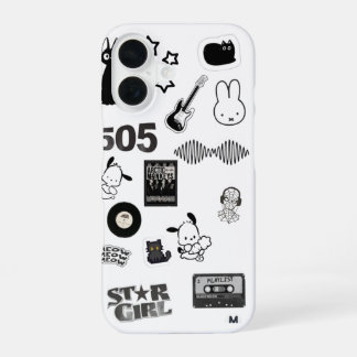 black and white y2k phone iPhone 16 case