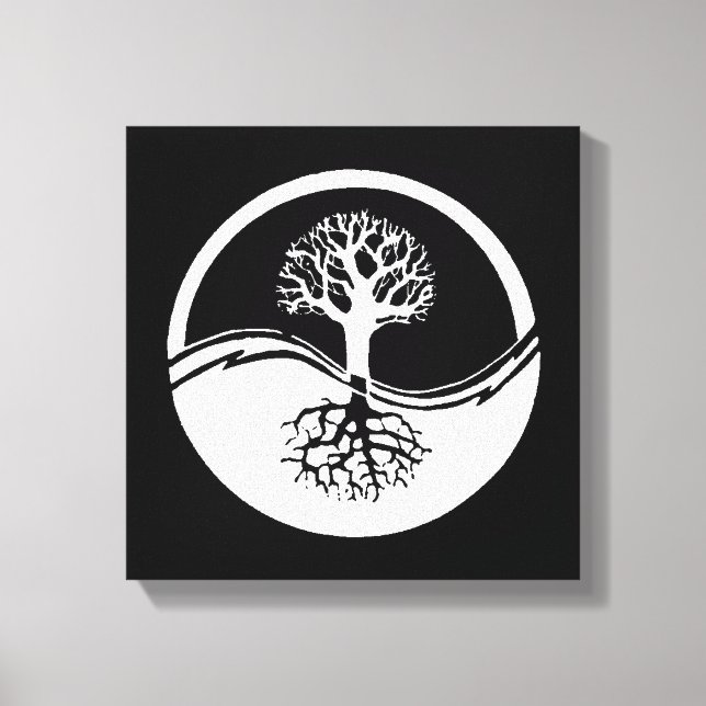 Black and white yin and yang canvas print (Front)