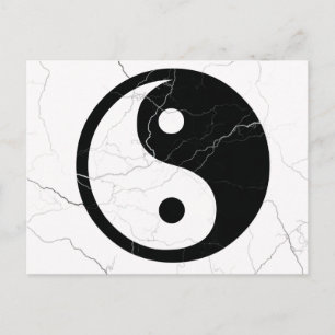 Black and White Yin and Yang Postcard