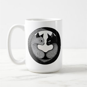 🐱 Black And White Yin Yang Cats Gift Coffee Mug