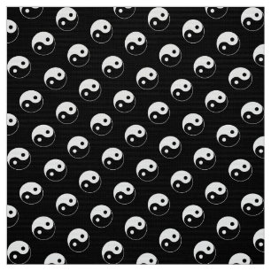 Black and White Yin Yang Pattern Fabric