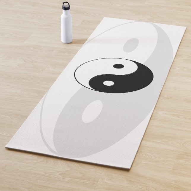 Black and White Yin-Yang Yoga Mat (In Situ)