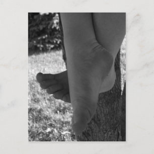 Black and White Young Feet Postcard