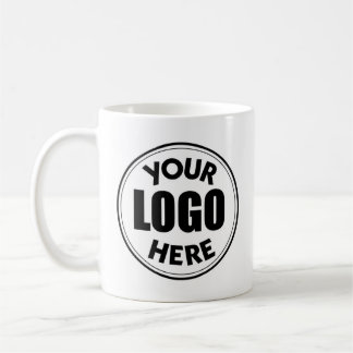 black and white your logo here mug