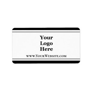Black and White Your Logo Here Template Product Label