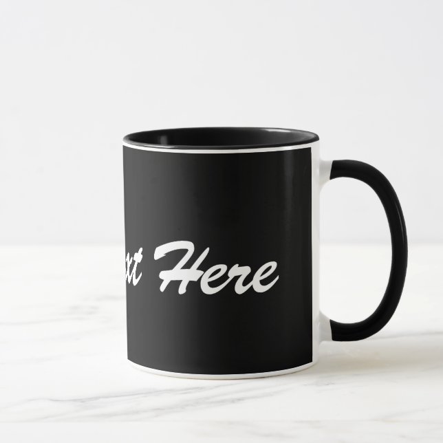 Black and White Your Text  Mug Template (Right)