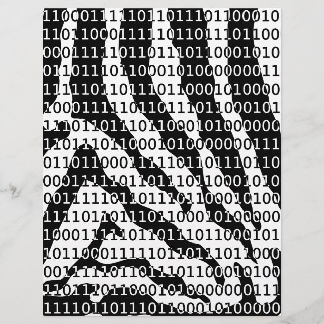 Black and White Zebra Binary Code (Front)