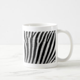 Black and White Zebra Hair Stripes Coffee Mug