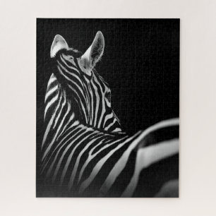 black and white zebra jigsaw puzzle